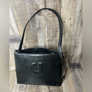 Charles Jourdan black leather shoulder bag